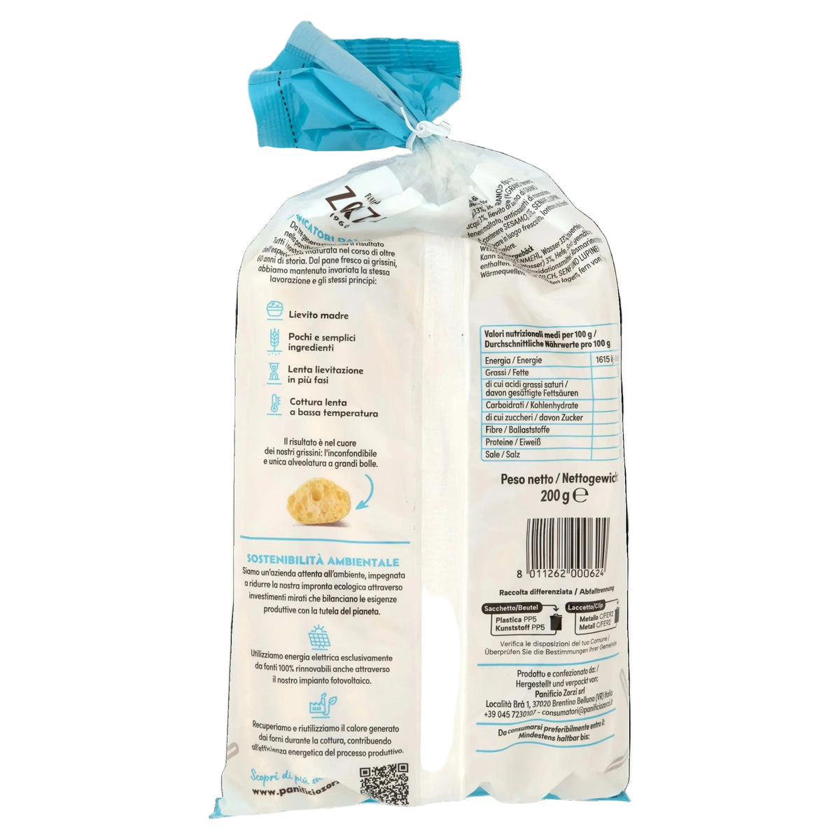 Grissino Valdadige all'Acqua - box da 10 confezioni da 200g